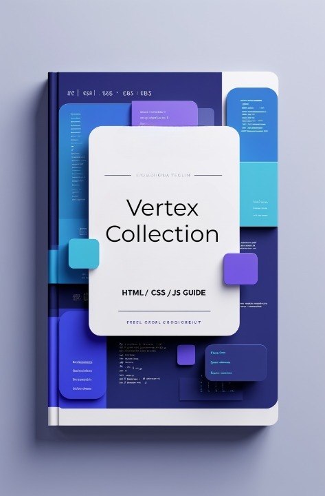 Book titled 'Vertex Collection' on a light gray background